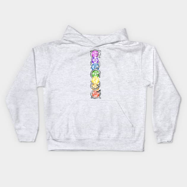 Chakra Vine Kids Hoodie by jennifersoldner